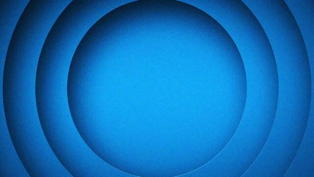 3d Movie Background Animation with Blue Vintage Retro Circle Pop Up. Abstract Old Time Hollywood Motion Graphics Design Concept.