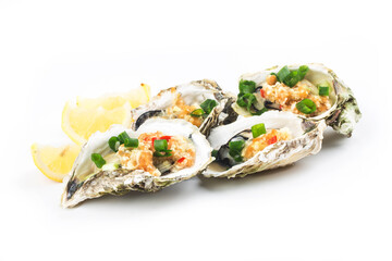 Grilled oysters with lemon garlic