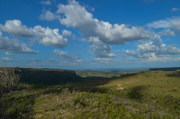 Fototapeta na wymiar Mountains of the Chapada Diamantina region in Brazil.
