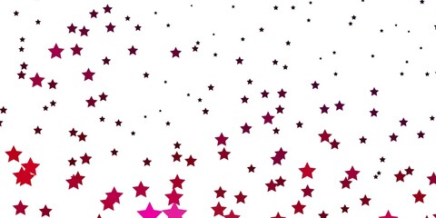 Obraz premium Light Pink vector background with colorful stars. Colorful illustration in abstract style with gradient stars. Pattern for new year ad, booklets.