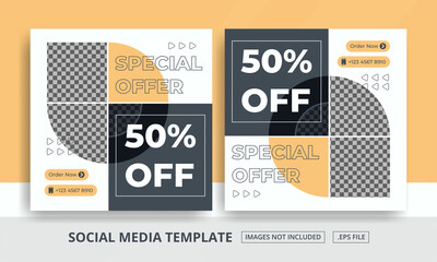 Obraz premium Square Banner for Social Media Post Themed Fashion Shop