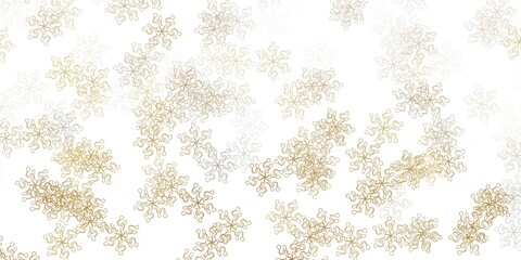 Light gray vector doodle pattern with flowers.