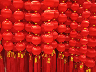 Chinese New Years background with red lantern