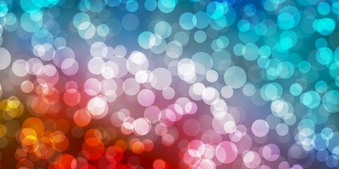 Light Blue, Red vector backdrop with dots. Abstract illustration with colorful spots in nature style. Pattern for booklets, leaflets.