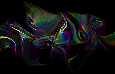 modern abstract colored smoke