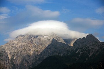 Summer alpine landscape in National Park Hohe Tauern, Austria. Panorama of the Alps, National Park Hohe Tauern