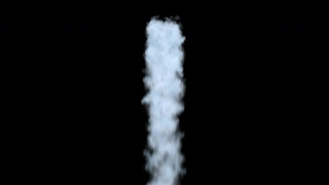 Waterfall  4K animation for film ads and movie on black background. 
