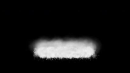 Waterfall  4K animation for film ads and movie on black background. 