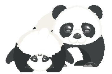 Cartoon panda bear