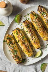 Homemade Spicy Elote Mexican Street Corn