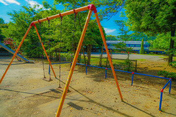 昭島市・つつじが丘公園の新緑