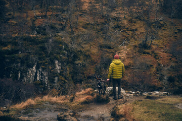 hiking in the mountains