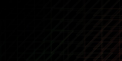 Dark Green, Red vector backdrop with lines. Gradient illustration with straight lines in abstract style. Smart design for your promotions.