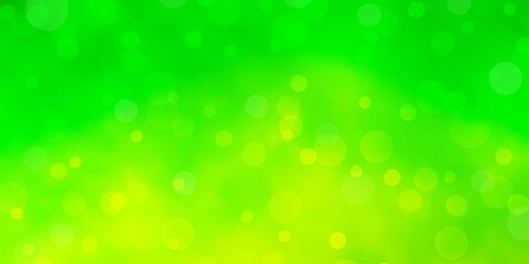 Fototapeta na wymiar Light Green vector pattern with spheres. Abstract decorative design in gradient style with bubbles. Pattern for business ads.