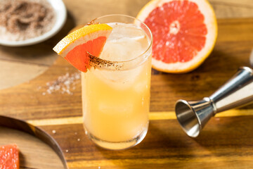 Refreshing Boozy Mezcal Spicy Paloma