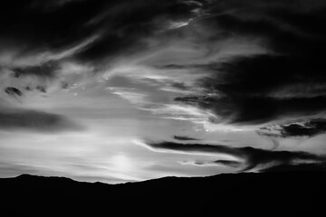 storm clouds over the mountains