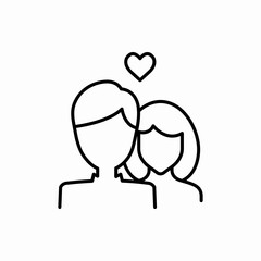 Outline lovers icon.Lovers vector illustration. Symbol for web and mobile