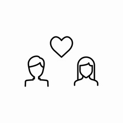 Outline lovers icon.Lovers vector illustration. Symbol for web and mobile