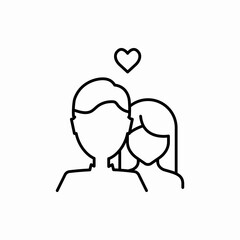Obraz premium Outline lovers icon.Lovers vector illustration. Symbol for web and mobile
