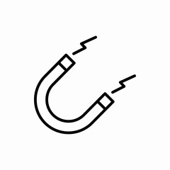 Outline magnet icon.Magnet vector illustration. Symbol for web and mobile