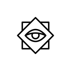 Philosophy, eye icon. Simple line, outline vector elements of knowledge icons for ui and ux, website or mobile application