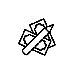 Economy, money icon. Simple line, outline vector elements of knowledge icons for ui and ux, website or mobile application