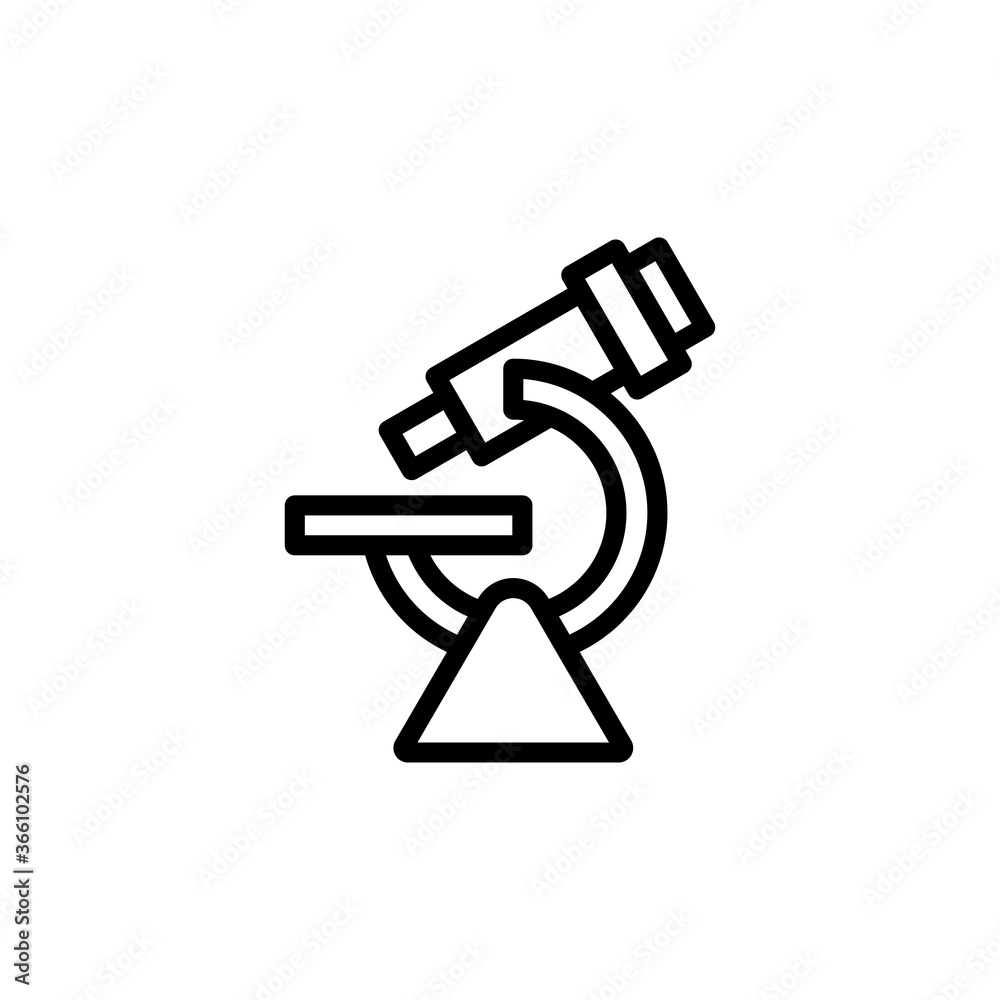 Poster microscope icon. simple line, outline vector elements of knowledge icons for ui and ux, website or m