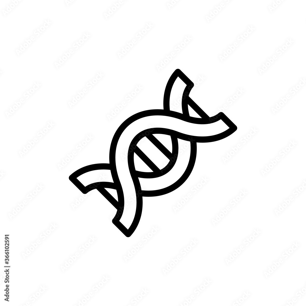 Poster dna icon. simple line, outline vector elements of knowledge icons for ui and ux, website or mobile a