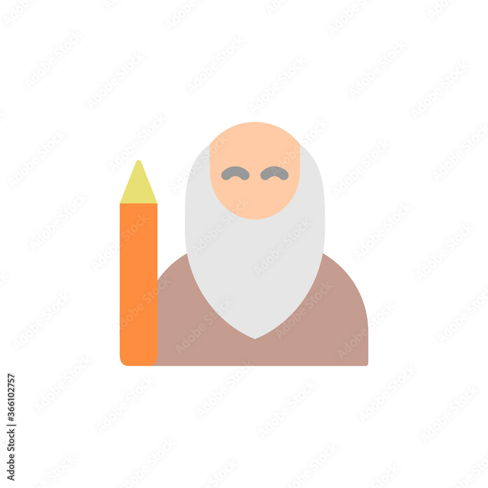 Poster wise, pen icon. simple color vector elements of knowledge icons for ui and ux, website or mobile app