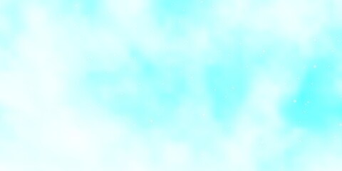 Light BLUE vector background with small and big stars. Blur decorative design in simple style with stars. Theme for cell phones.