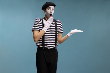 Man performing pantomime