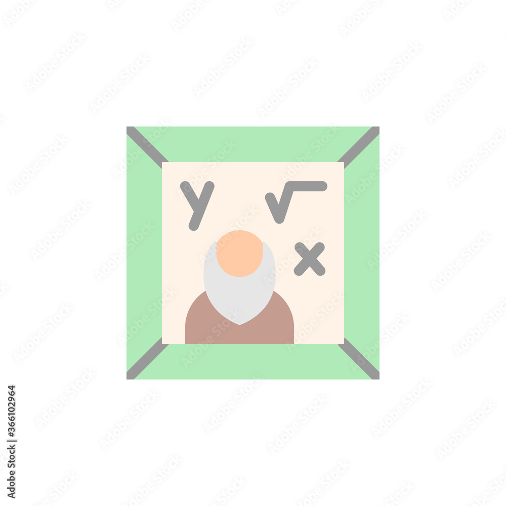 Poster portrait, wise icon. simple color vector elements of knowledge icons for ui and ux, website or mobil
