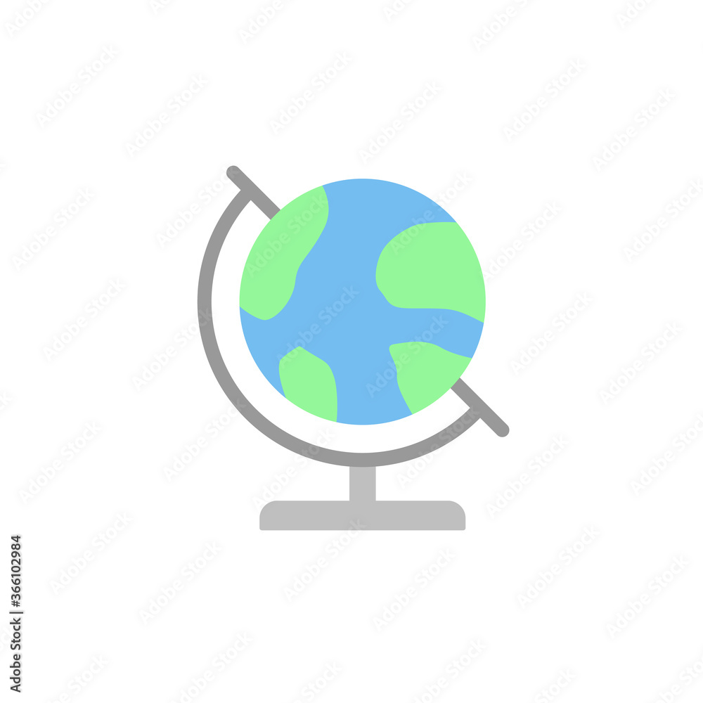 Poster geography, globe icon. simple color vector elements of knowledge icons for ui and ux, website or mob