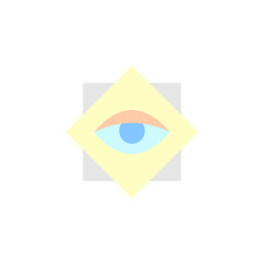 Philosophy, eye icon. Simple color vector elements of knowledge icons for ui and ux, website or mobile application