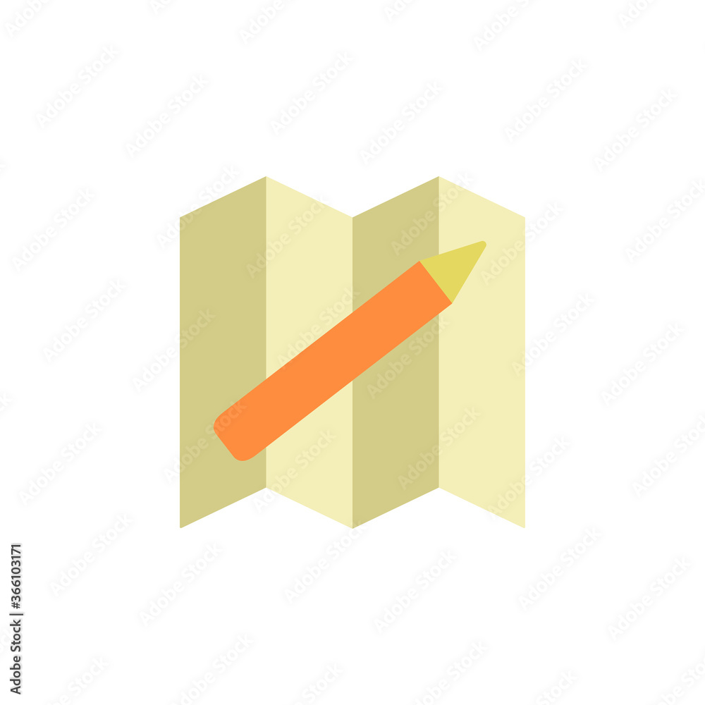 Poster architecture, pen icon. simple color vector elements of knowledge icons for ui and ux, website or mo