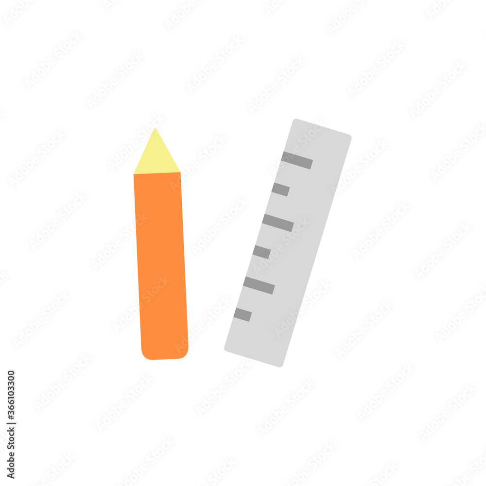 Poster ruler, pen icon. simple color vector elements of knowledge icons for ui and ux, website or mobile ap