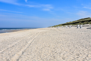 Empty section of beach on the island of Sylt