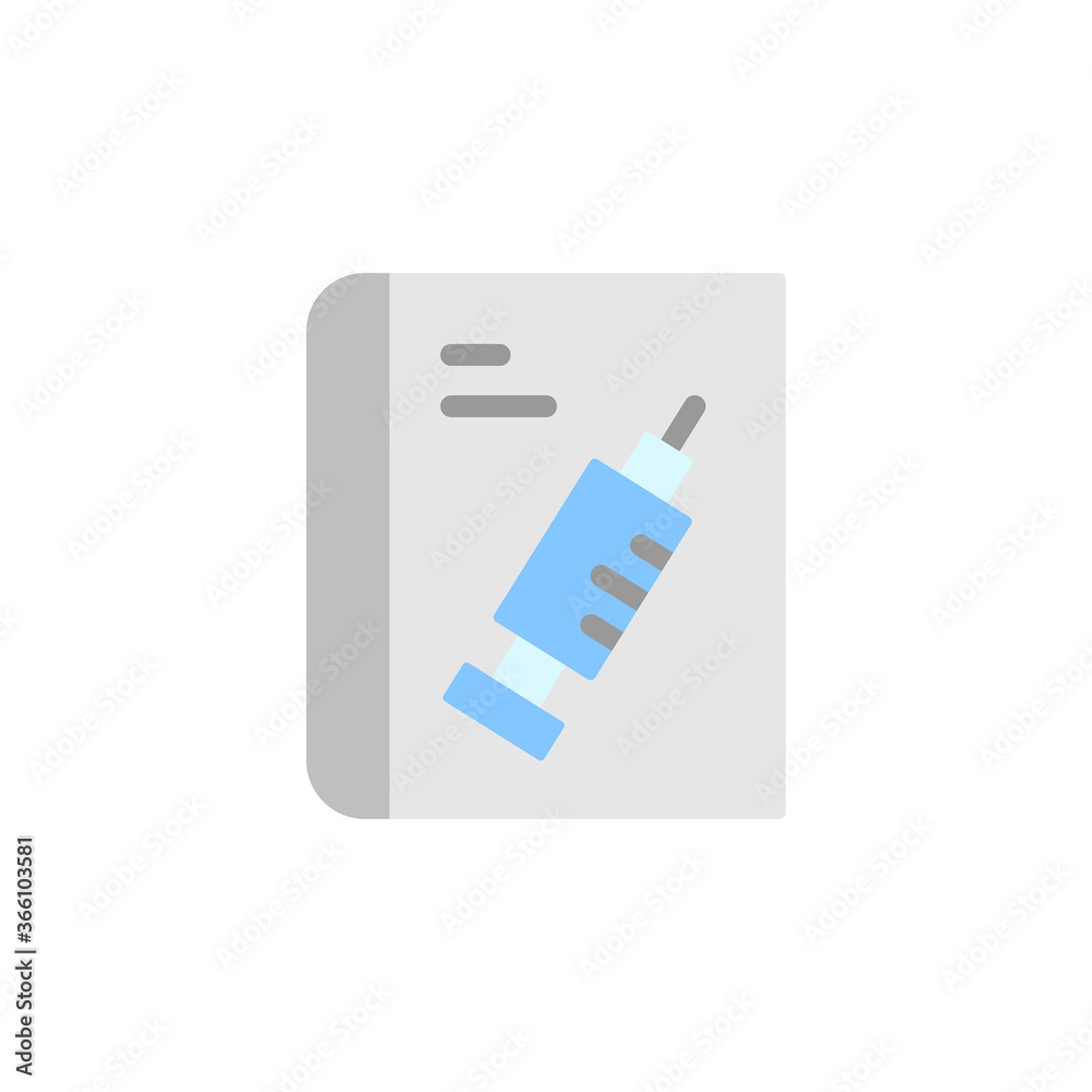 Poster book, injection icon. simple color vector elements of knowledge icons for ui and ux, website or mobi