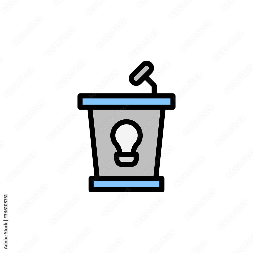 Poster politics icon. simple color with outline vector elements of knowledge icons for ui and ux, website o