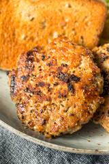 Homemade Breakfast Sausage Patty with Eggs