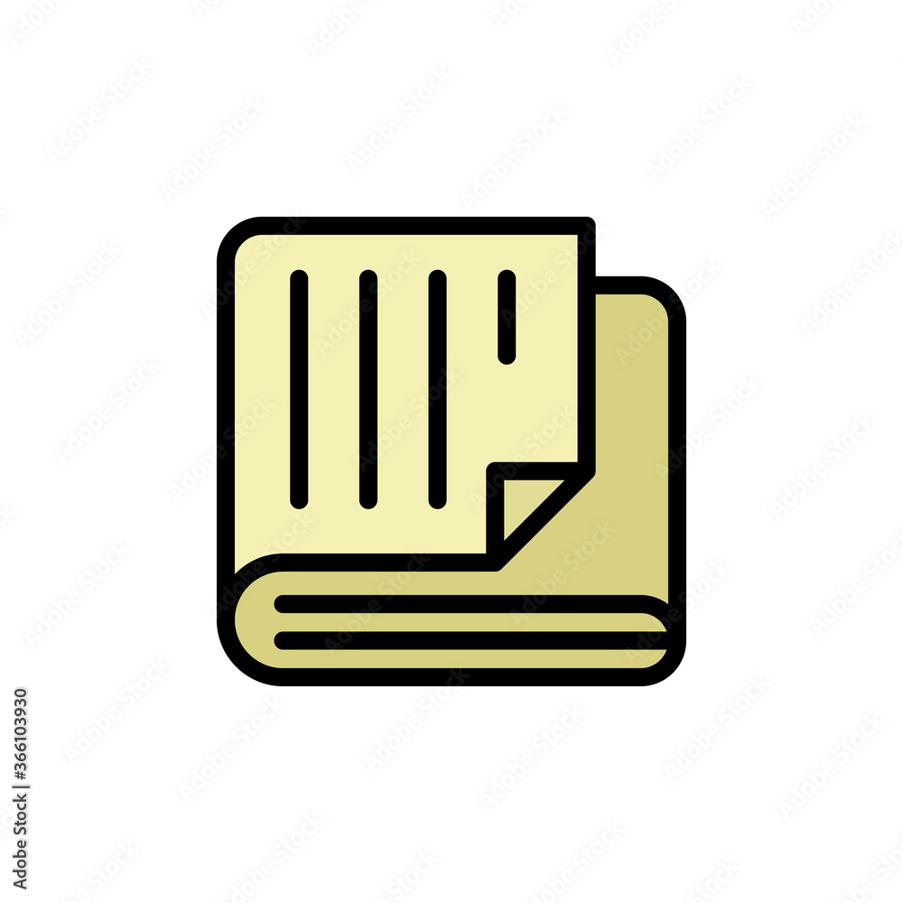 Poster newspaper icon. simple color with outline vector elements of knowledge icons for ui and ux, website 
