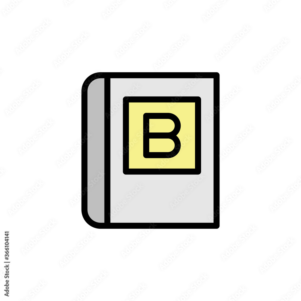Poster encyclopedia icon. simple color with outline vector elements of knowledge icons for ui and ux, websi