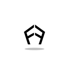 Letter FF Initial Logo Design Vector Template Illustration
