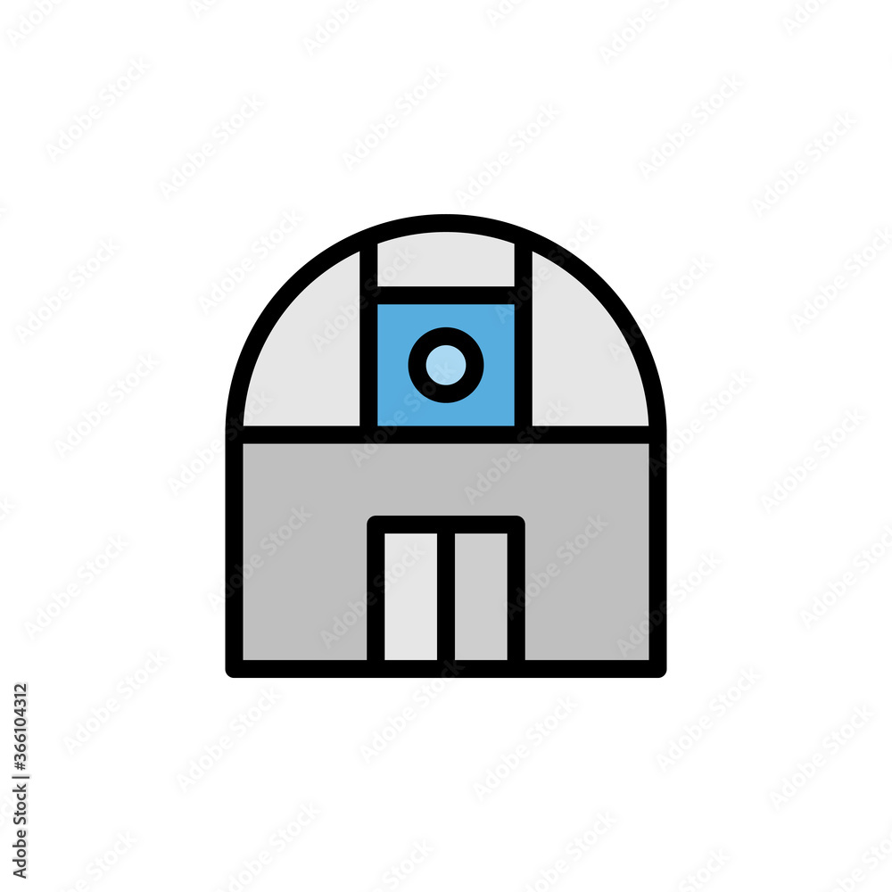 Poster telescope icon. simple color with outline vector elements of knowledge icons for ui and ux, website 