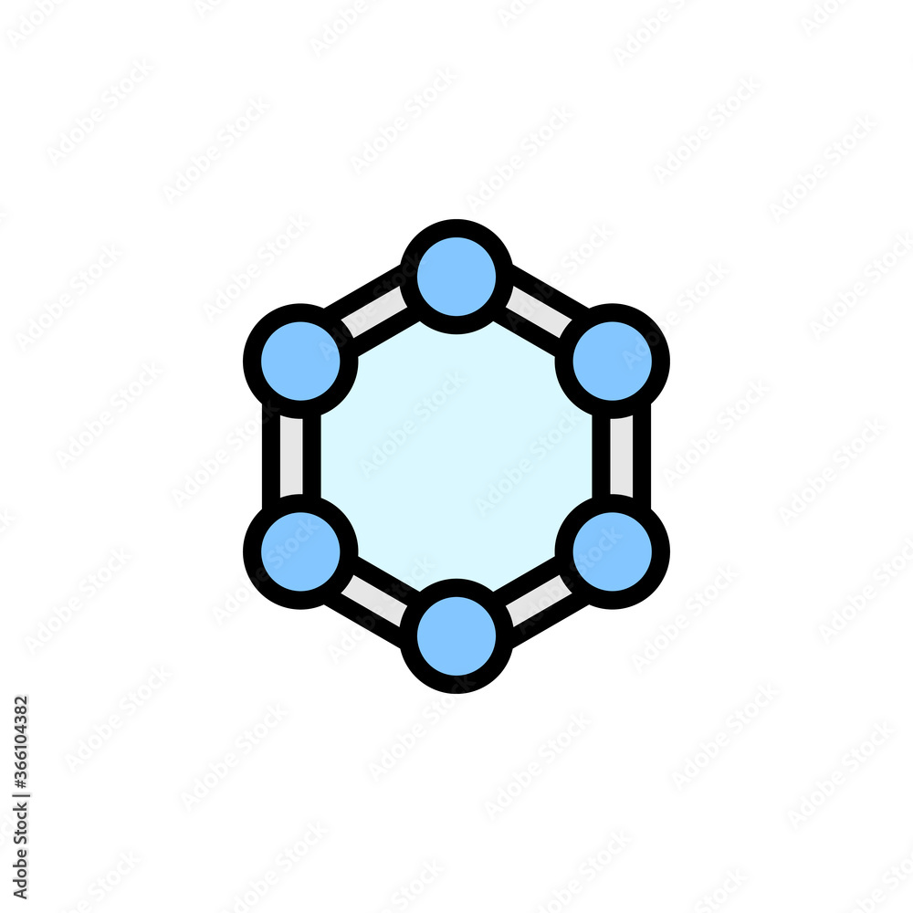 Poster molecules icon. simple color with outline vector elements of knowledge icons for ui and ux, website 