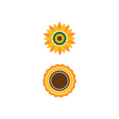 Sun Flower Logo Template vector