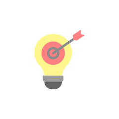 Target, bulb, innovation icon. Simple color vector elements of innovations icons for ui and ux, website or mobile application
