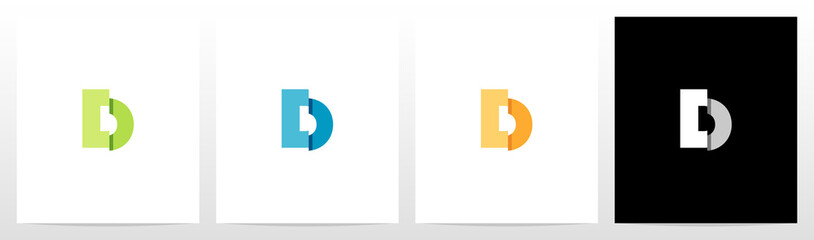 Folded Letter Logo Design D