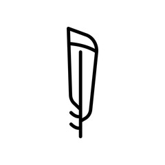 Wing bird icon. Simple line, outline vector elements of feather icons for ui and ux, website or mobile application