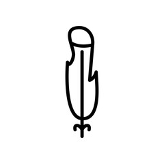 Wing bird icon. Simple line, outline vector elements of feather icons for ui and ux, website or mobile application